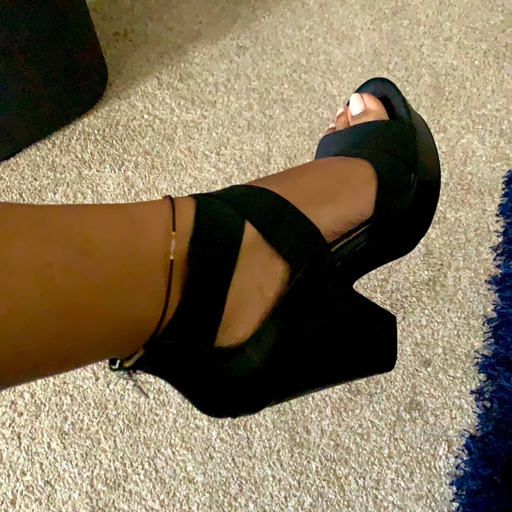 G by Guess Black Block Heels